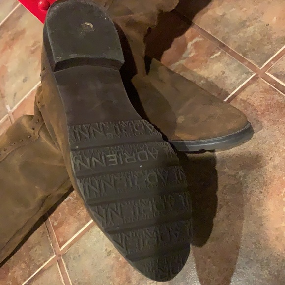 Adrianne Vittadini dark brown distressed suede boot - Picture 6 of 13